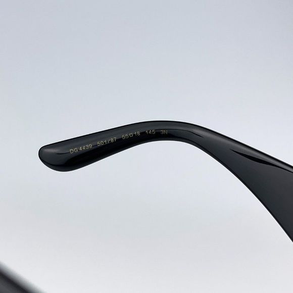 D&G DG4439 501/87 Sunglasses Black Dark Grey Cat Eye Women